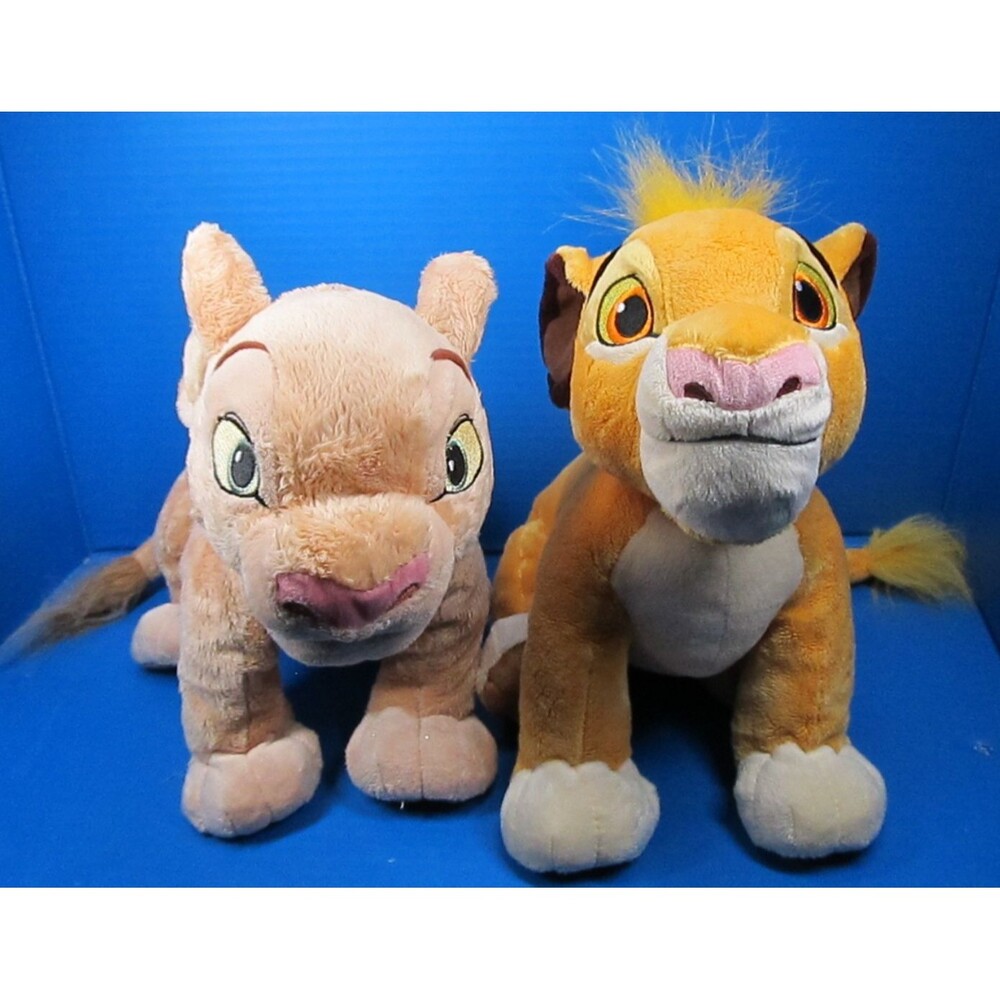 Disney Store  YOUNG SIMBA & NALA  PLUSH- The Lion King Stuffed Animal 14"
